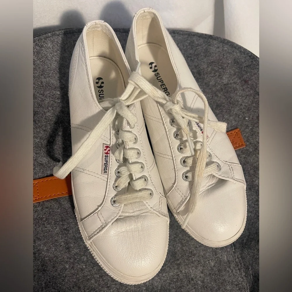 Superga Leather 2790 Platform Sneaker - Women's Size 8